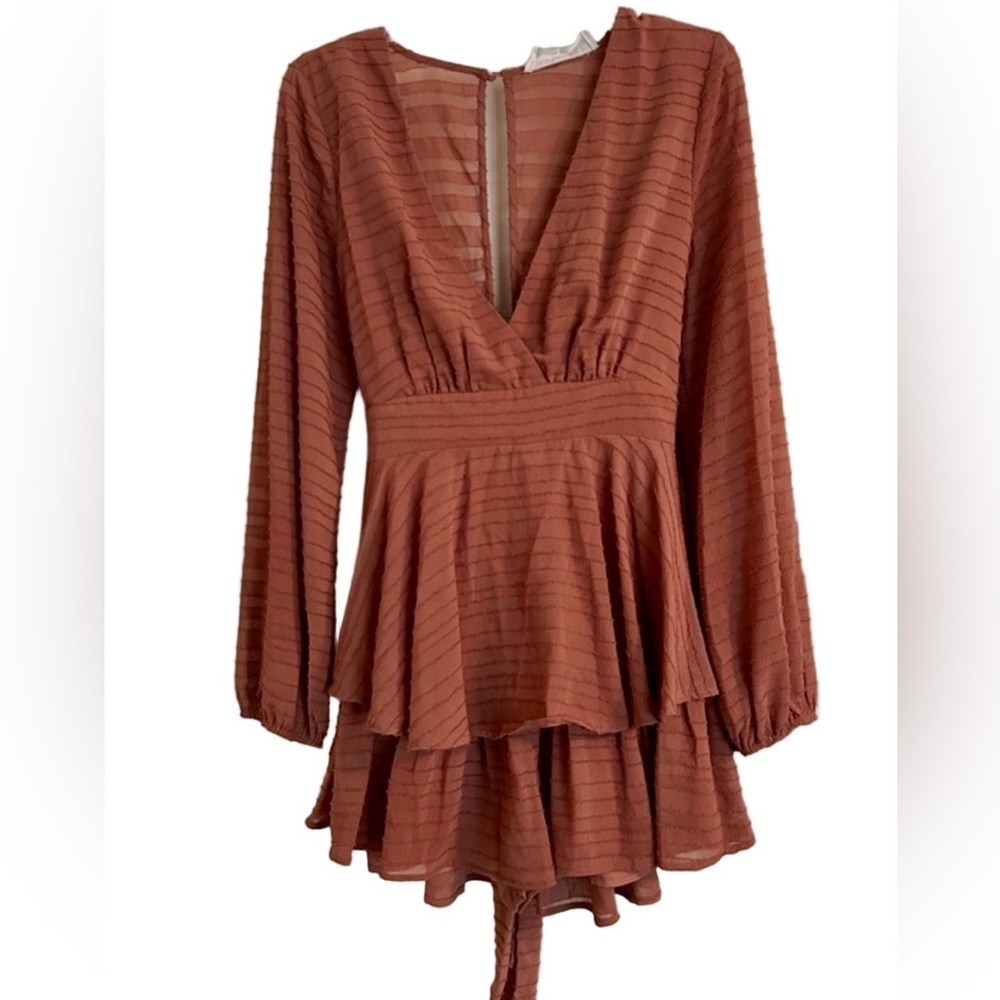 Katwalk Short Romper, Medium, Burnt Sienna
